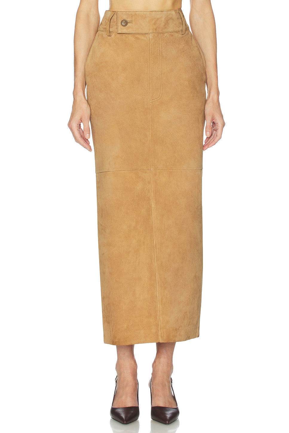 Helsa Suede Column Skirt - Couponareus