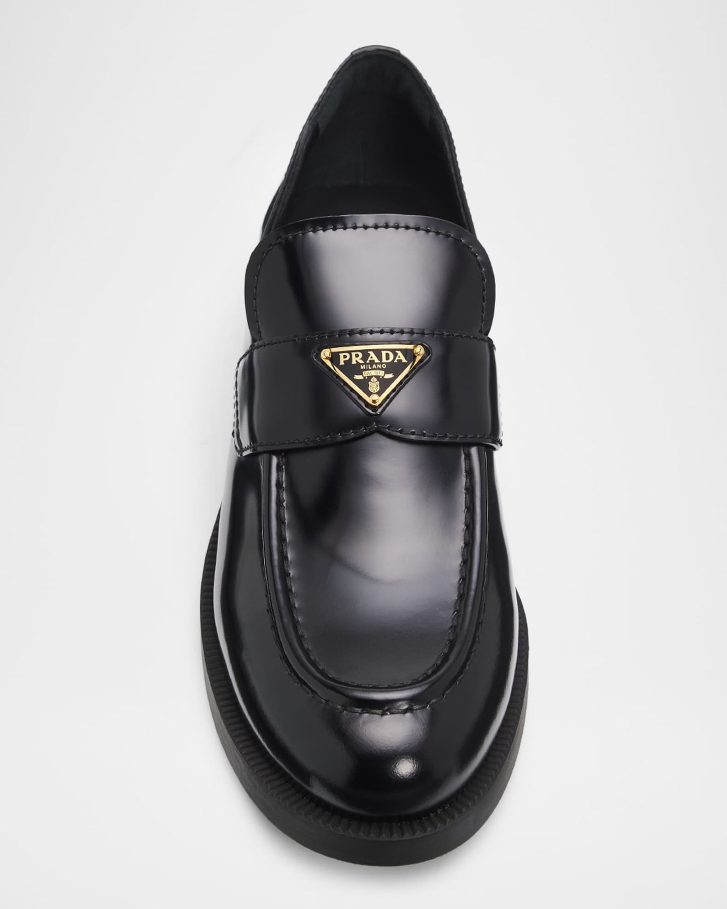 Prada Brushed Leather Loafers