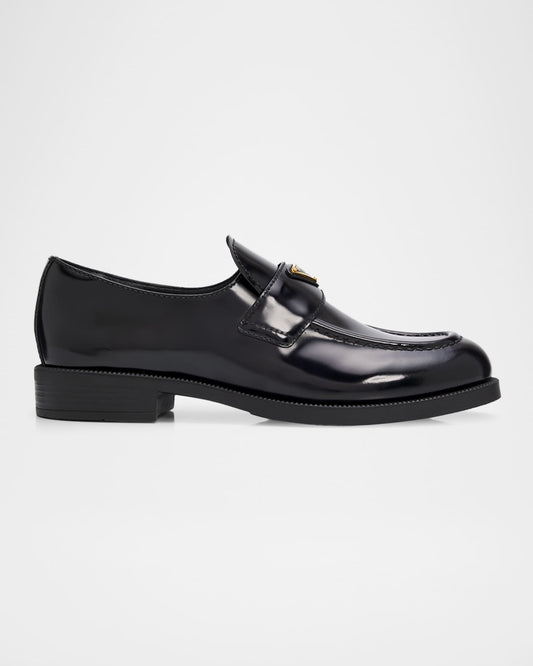 Prada Brushed Leather Loafers