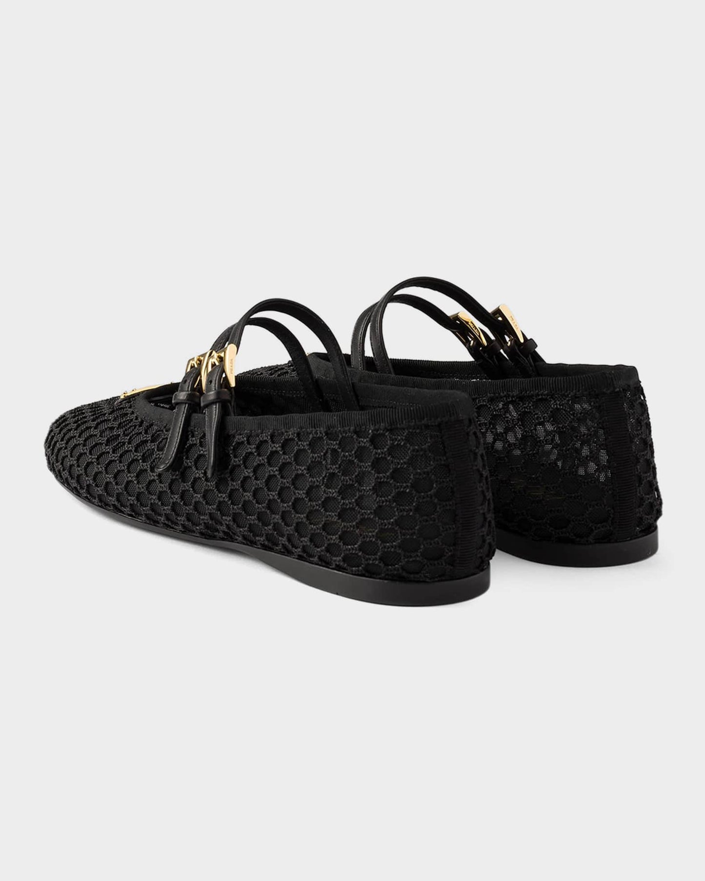 Prada Mesh Fabric Ballerina Flats